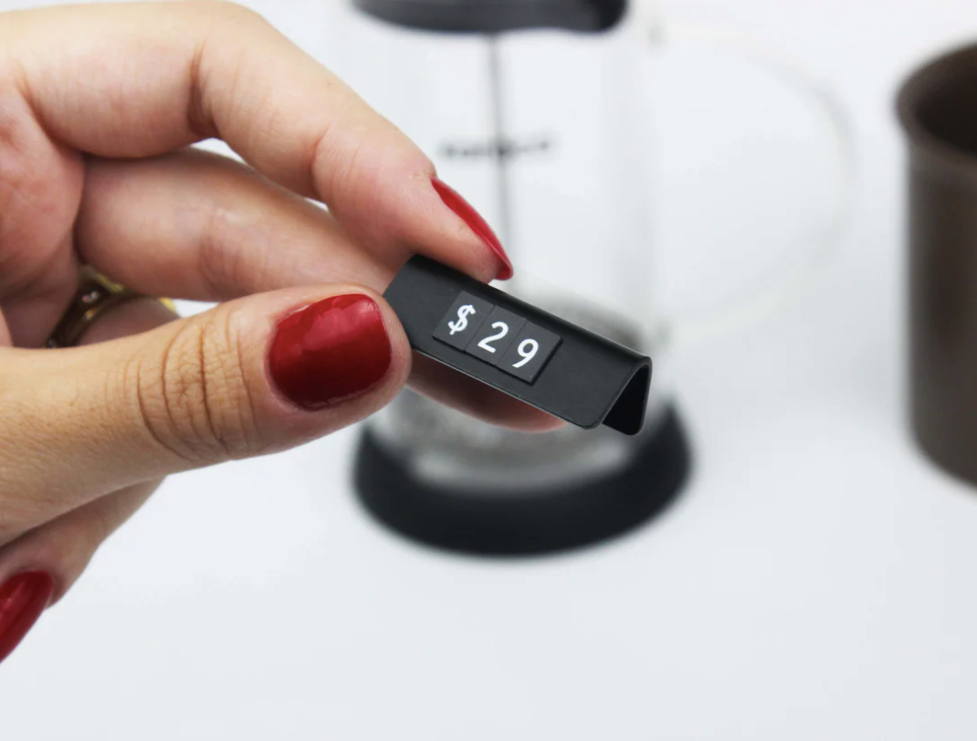 Pricing Tag With Magnet Numbers