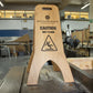 Caution Wet Floor A-Frame Wood Sign - Metallionaire