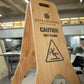 Caution Wet Floor A-Frame Wood Sign - Metallionaire