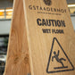 Caution Wet Floor A-Frame Wood Sign - Metallionaire