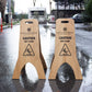 Caution Wet Floor A-Frame Wood Sign - Metallionaire