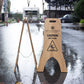 Caution Wet Floor A-Frame Wood Sign - Metallionaire