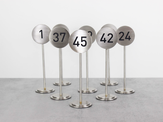 Stainless Steel Table Numbers