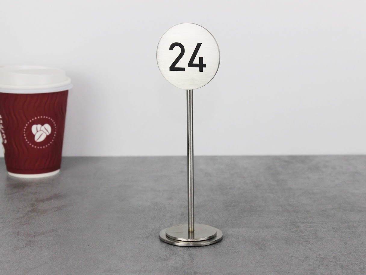 Stainless Steel Table Numbers