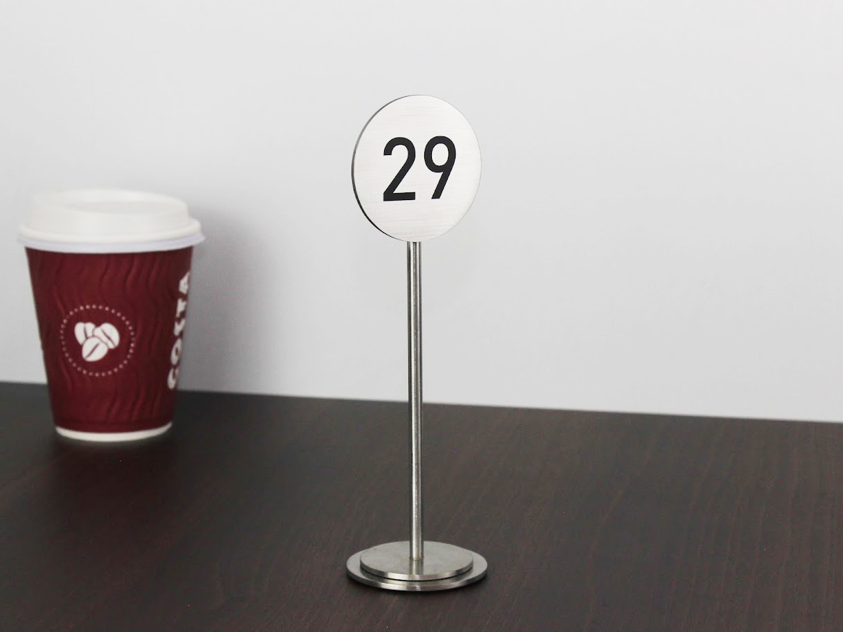 Stainless Steel Table Numbers