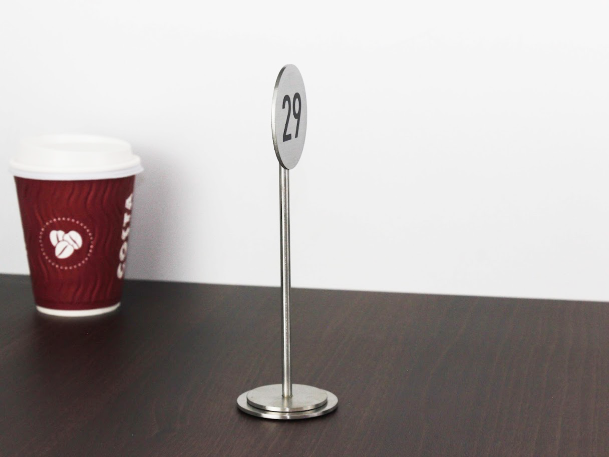 Stainless Steel Table Numbers