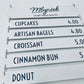 Magnetic Menu Board - Metallionaire