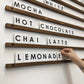 Wooden Rails Menu Board - Metallionaire