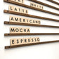 Wooden Rails Menu Board - Metallionaire