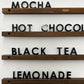 Wooden Rails Magnetic Menu Board - Metallionaire