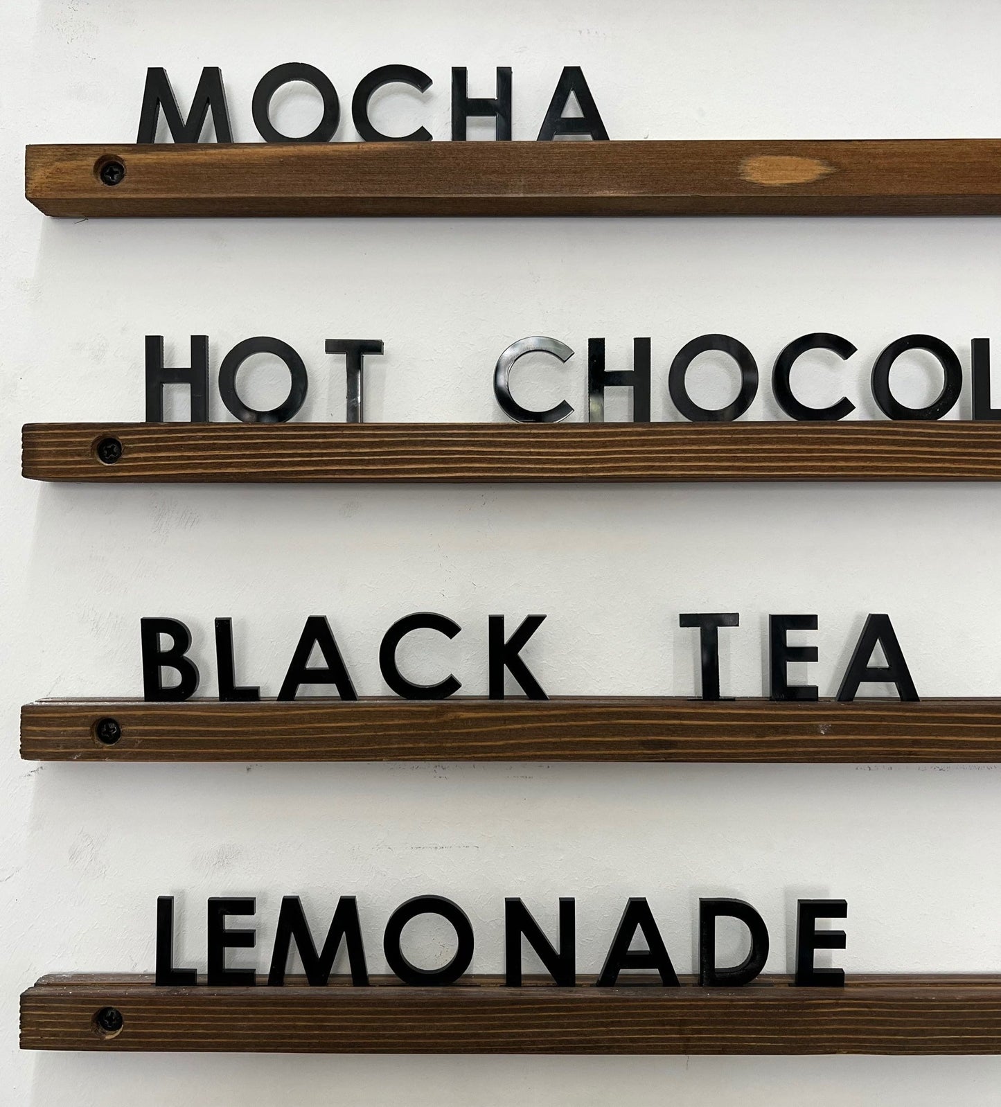 Wooden Rails Magnetic Menu Board - Metallionaire