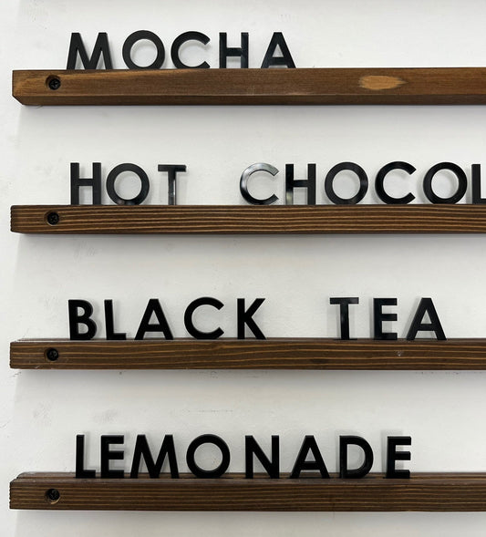 Wooden Rails Magnetic Menu Board