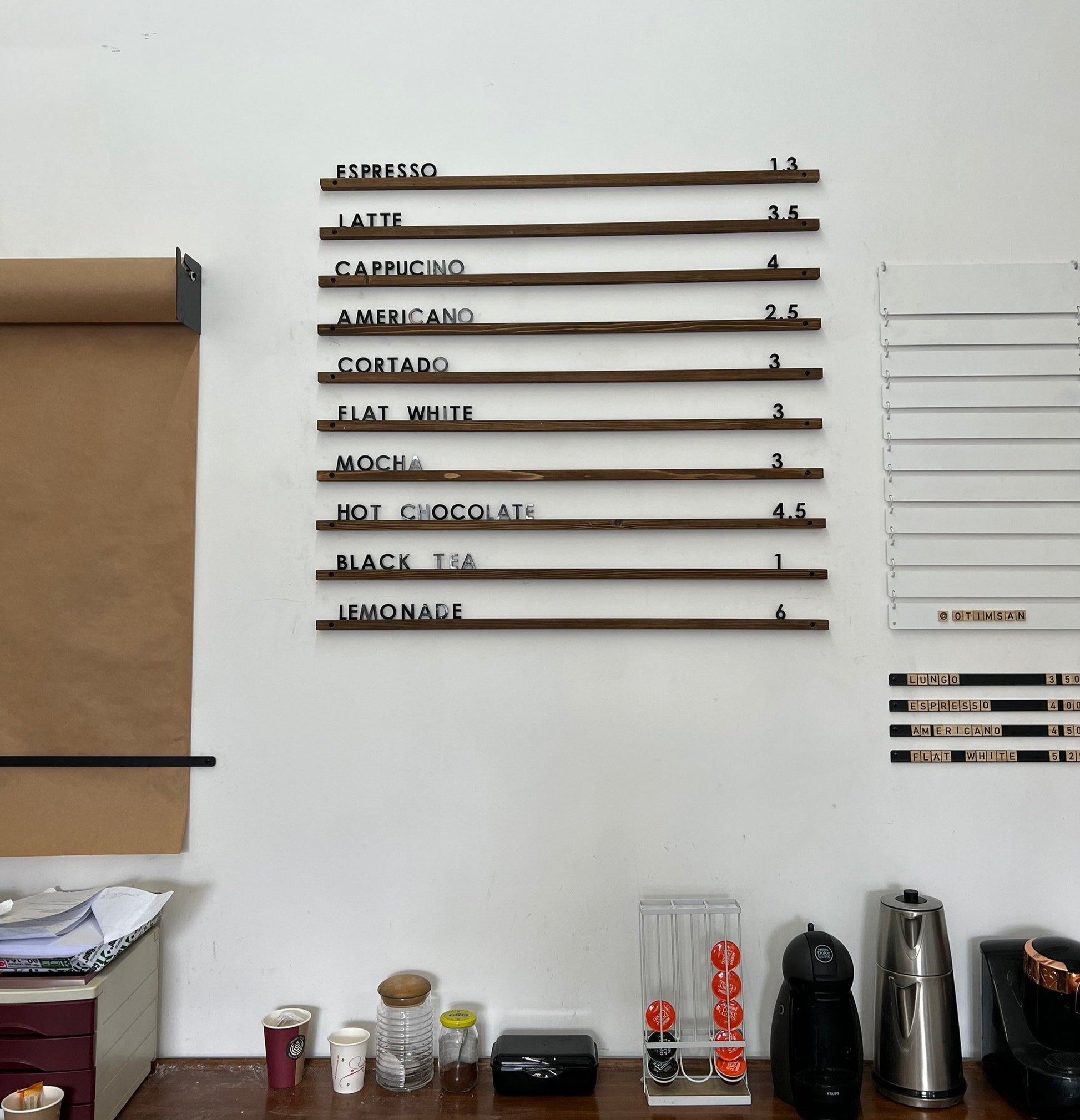 Wooden Rails Magnetic Menu Board - Metallionaire