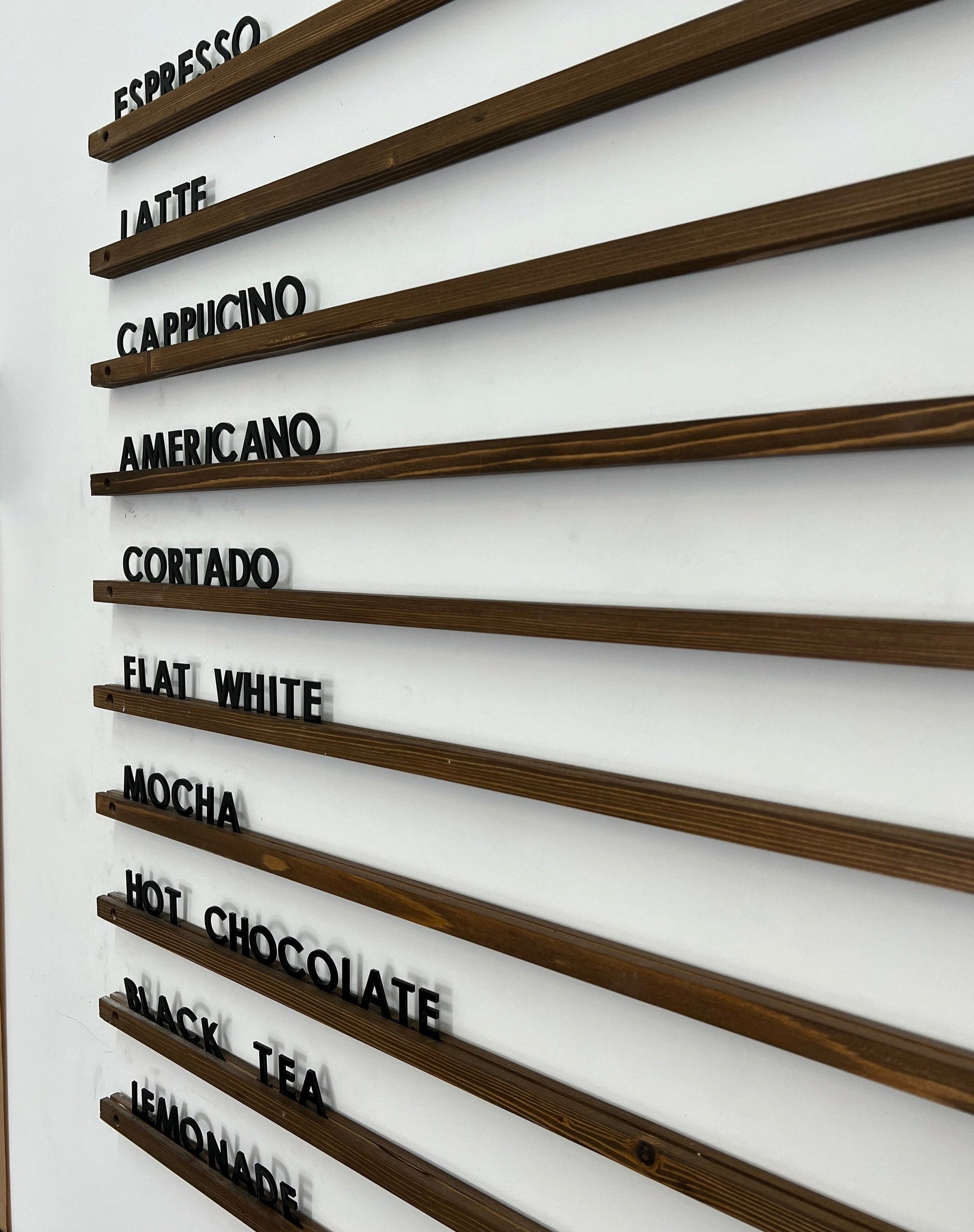 Wooden Rails Magnetic Menu Board - Metallionaire