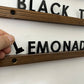 Wooden Rails Magnetic Menu Board - Metallionaire