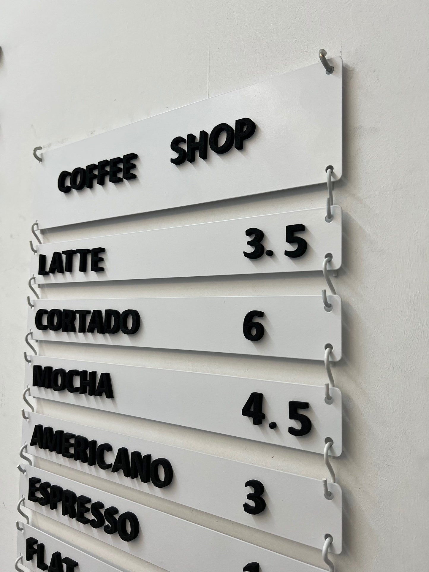 Magnetic Metal Bars Menu Board