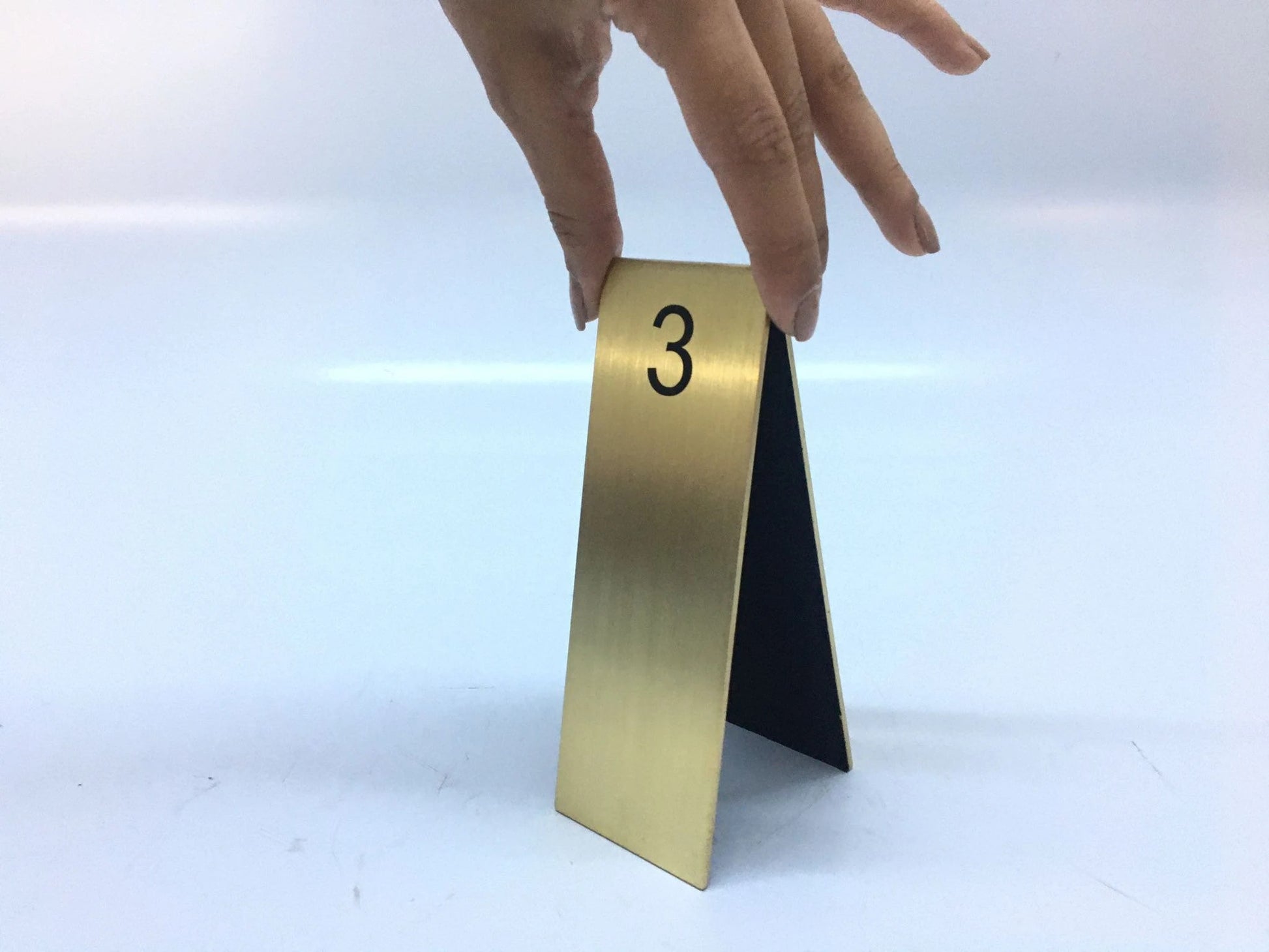 Solid Brass Table Number - Metallionaire