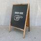 Wood Sandwich Sign - Metallionaire